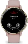 Garmin Venu 3S 3.05 cm (1.2") AMOLED 41 mm Digital 390 x 390 pixels Touchscreen Gold, Rose Wi-Fi GPS (satellite)