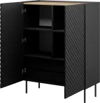 Cama MEBLE Bookcase 2D2SZ ONDA 98x45x127 black