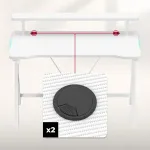 Huzaro Hero 1.9 RGB White Gaming Desk