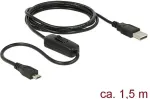 DeLOCK Ladekabel USB 2.0 Typ-A Stecker > USB 2.0 Micro-B Stecker mit Schalter f&uuml;r Raspberry Pi 1,5 m