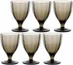 Rose&Tulipani Set of 6 Amami glasses - Grey, 300 ml
