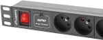 LANBERG Surge protector Rack PDU 1U 10A 4X 230V PL 4X IEC C13 2m C14 black