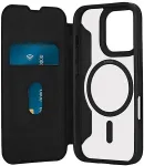 Puro Book Mag 2 mobile phone case 16 cm (6.3") Folio Black, Transparent