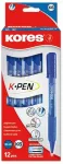 Kores Pastapliiats K6-F 0,7mm, kolmnurkne, sinine, 2 tk
