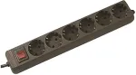 Bachmann - Verl&auml;ngerungsschnur - Wechselstrom 250 V - 3600 Watt - 6 Ausgangsstecker - 1.4 m (381.144S)