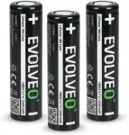 EVOLVEO LiPower 186 Core 2500, Li-ion battery 18650 (3.7 V / 2500 mAh), 3 pcs
