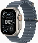 APPLE Watch Ultra 3 GPS + Cellular 49mm Natural Titanium Case with Anchor Blue Ocean Band