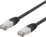 DELTACO S/FTP Cat6 patch -kaabel, 1 m, 250 MHz, UV -kiirgusele vastupidav, must
