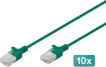 Digitus CAT6 U/UTP SLIM PA 10X5M GREE 10X 5M LSZH AWG 32/7 GREEN