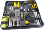 DELTACOIMP Tool kit for computers and accessories with 58 parts black / yellow / VK-254
