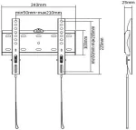 GEMBIRD TV wall mount (fixed), 23 inches-42 inches (30 kg)