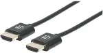 Manhattan HDMI-Kabel ultrad&uuml;nn mit Ethernet 3 m. schwarz