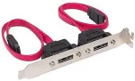VALUE SATA 3.0 Gbit/s Slot Bracket, 2 Ports 0.5m