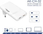 AKYGA USB Ladeger&auml;t 65 W USB-C&reg; Wei&szlig; Headphones, Mobile phone, Headset, Netbook, Laptop, Smartphone, Power bank, Portable speaker, Portable printer, Portable gaming console, Smartwatch, Tablet, Telephone, Universal White AC Fast charging Indoor