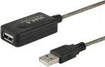 Elmak SAVIO CL-130 USB active port extension 10m USB 2.0-A male USB 2.0-A female Black