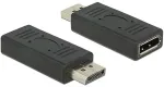 Delock Adapter DisplayPort 1.2 Stecker > DisplayPort Buchse 19 Pin black