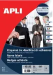 APLI Etiketid iseliimuvad tekstiilile A4, 63,5x29,6mm 20 lehte, &uuml;marad nurgad
