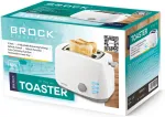 BROCK BT 1002 WH Toaster 800W, White