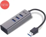I-Tec USB 3.0 Metal 3 Port HUB with Gigabit Ethernet Adapter