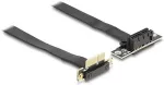 Delock Riser Karte PCI Express x1 Stecker 90&deg; gewinkelt zu x1 Slot 90&deg; gewinkelt mit Kabel 30 cm