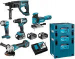 MAKITA Combo Set 18V DDF484+DGA513+DHR202+DJV181+DML802