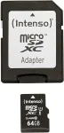 M&auml;lukaart Intenso microSDXC Card 64GB C10 UHS-I Premium with Adapter