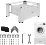 Maclean washer / dryer base with drawer, max load 150kg, white, MC-117 W