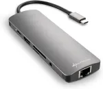 SHARKOON USB 3.0 Type C Combo Adapter - dark grey