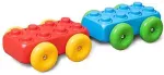 Marioinex &lsquo;brick&rsquo; building blocks + 2 wheels, 30 pieces