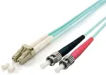Equip - Patch-Kabel - LC Multi-Mode (M) - ST multi-mode (M) - 20,0m - Glasfaser - 50/125 Mikrometer - OM3 - T&uuml;rkis (255218)