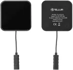 Tellur Qi Ultra-Slim Wireless Fast Charging Pad WCP03, 10W, Qi Certified, Tempered Glass Black