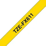 Brother TZE-FX611 label-making tape Black on yellow