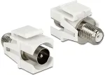 DELOCK Keystone Modul IEC Stecker > F Buchse wei&szlig;
