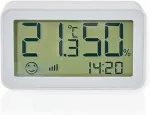 Nedis ZBSC30WT digital weather station White LCD Battery