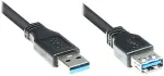 Alcasa Good Connections USB3.0 Kabel A-St.-A-Bu. schwarz 1m