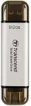 K&otilde;vaketas TRANSCEND SSD ESD300S 512GB USB-C silver