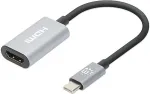 Manhattan USB-C auf HDMI-Adapter 4K 60Hz Alu Space grau