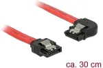 DeLOCK SATA 6 Gb/s Kabel gerade auf links gewinkelt 30 cm rot