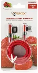 SBOX USB->Micro USB 90 M/M 1.5m USB-MICRO-90R strawberry red