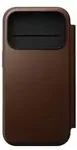 No name Nomad Modern Leather Folio mobile phone case 16 cm (6.3") Brown