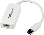 V&otilde;rgukaart Startech .com USB3.0 Gigabit Ethernet Lan Adapter mit USB Port - Wei&szlig; - Netzwerkadapter - SuperSpeed USB3.0 - 10Mb LAN, 100Mb LAN, GigE - 10Base-T, 100Base-TX, 1000Base-T - wei&szlig; (USB31000SPTW)