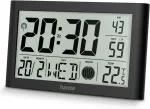 HAMA martinique digital wall clock black