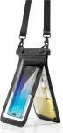 SPIGEN Veekindel kott kuni 6.9" telefonile, kahe taskuga, IPX8, must, kaelapaelaga, A603,
