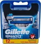 M&auml;ngukonsool Gillette Mach3 Turbo 12pc - Replacement blade meestele