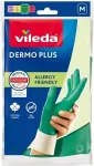 Vileda Dermo Plus &lsquo;M&rsquo; Gloves Green Cotton, Nitrile