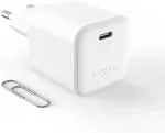 Fixed Mini GaN power adapter with USB-C output and PD support, 65W