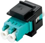 ROLINE Fiber Optic Keystone Jack, LC Duplex, Multimode, OM3
