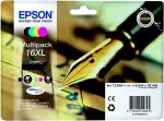 Tooner EPSON tindikassett C13T16364012, T163640, 16XL (CMYK, 3x6.5/12.9ml)