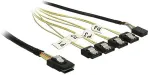 DeLOCK Kabel Mini SAS SFF-8087 > 4 x SATA 7 Pin Reverse + Sideband 0,5 m