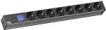 Bachmann BlueNet BN0500 - 8 x Schutzkontaktsteckdose - integrierte Leistungsmessung - 2,0 m H05VV-F 3G1,5 mm&sup2; - schwarz - mit Schutzkontakt-Winkelstecker (800.2054)